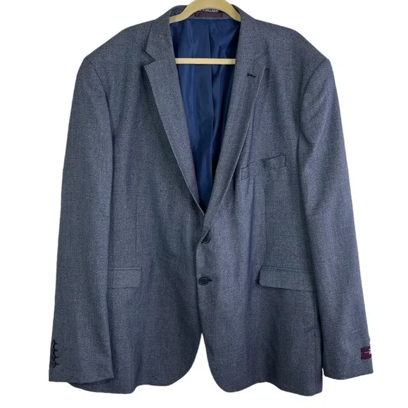 NWOT Moss Bros. Esq. Regular Fit Blue Speckle Suit Jacket Blazer Size EU 66